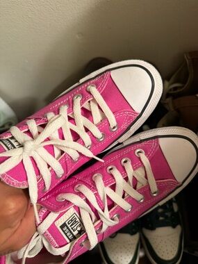 Converse Pink Low-Top Canvas Sneakers